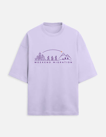 Weekend Migration Oversized Travel Tee | Khojo - Travel T-Shirts - Khojo Store