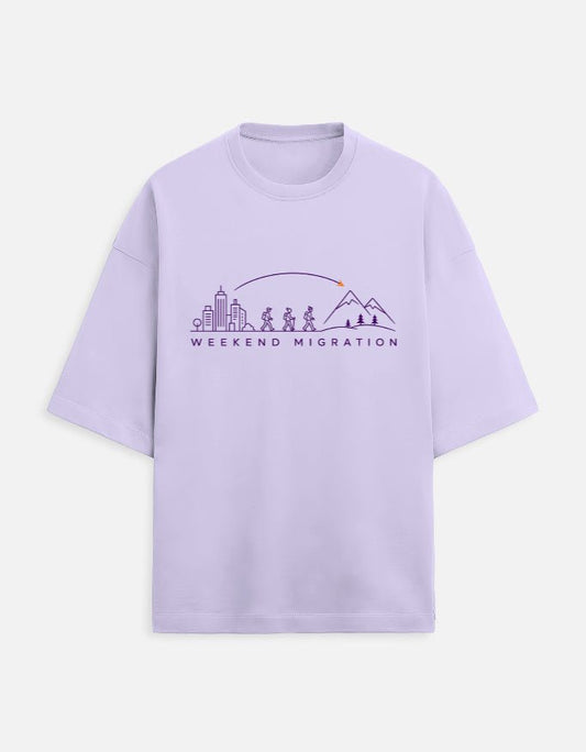 Weekend Migration Oversized Travel Tee | Khojo - Travel T-Shirts - Khojo Store