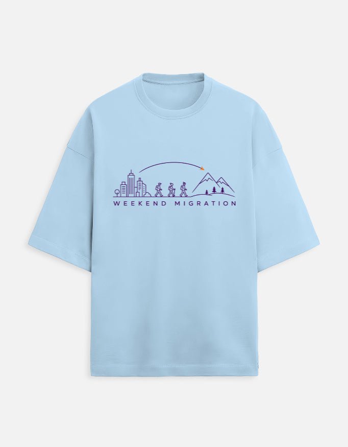 Weekend Migration Oversized Travel Tee | Khojo - Travel T-Shirts - Khojo Store