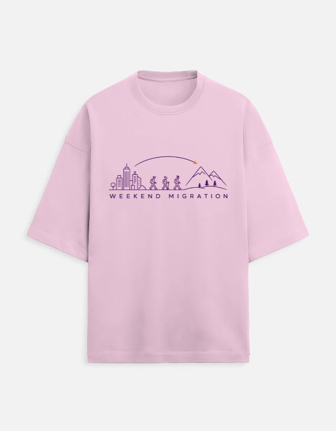 Weekend Migration Oversized Travel Tee | Khojo - Travel T-Shirts - Khojo Store