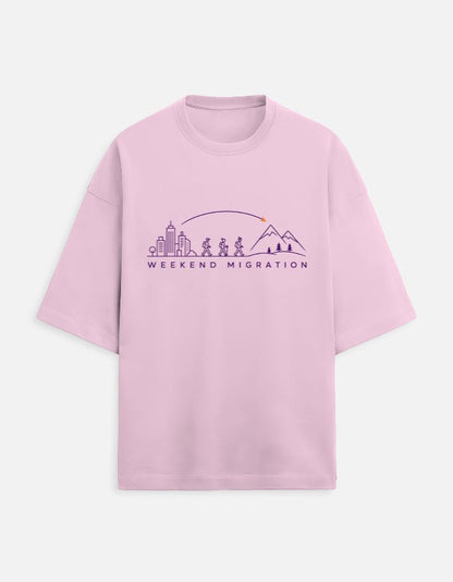 Weekend Migration Oversized Travel Tee | Khojo - Travel T-Shirts - Khojo Store