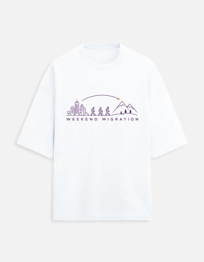 Weekend Migration Oversized Travel Tee | Khojo - Travel T-Shirts - Khojo Store
