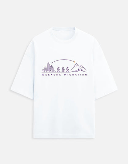 Weekend Migration Oversized Travel Tee | Khojo - Travel T-Shirts - Khojo Store