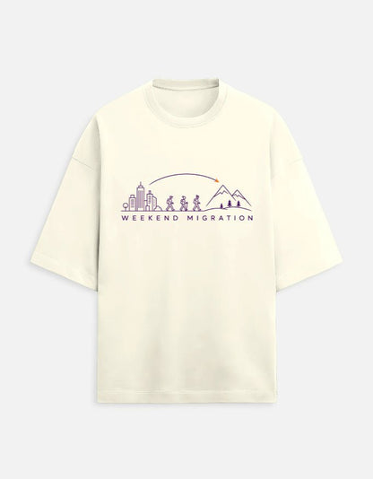 Weekend Migration Oversized Travel Tee | Khojo - Travel T-Shirts - Khojo Store